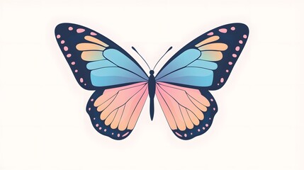 Colorful Butterfly Illustration.