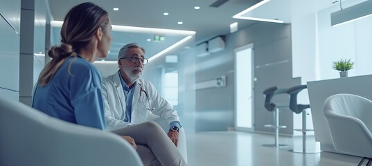 A Doctor Consulting with Patient
