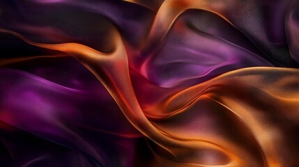 Obraz premium An abstract composition of vibrant colors and shapes, capturing the fluidity and elegance of silk fabric in motion