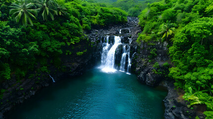 Bali Waterfall Jungle Indonesia Beautiful View