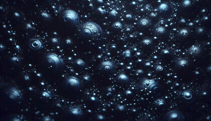 Dark blue metallic bubbles texture background