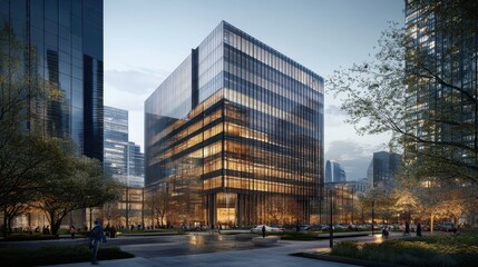 Obraz premium Majestic Architectural Masterpiece: A Stunning Urban Oasis