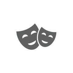 vector flat design drama stage mask template.