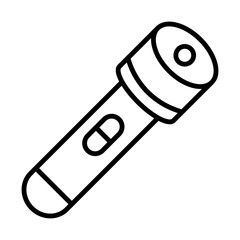 Flashlight line icon