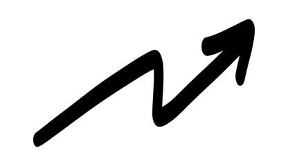 Doodle shapes. Arrows sketch elements. Vector cartoon arrow. Hand drawn icon.