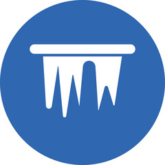 Icicle glyph circle icon