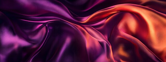 An abstract composition of vibrant colors and shapes, capturing the fluidity and elegance of silk fabric in motion