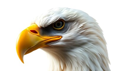 Eagle head isolated on white background