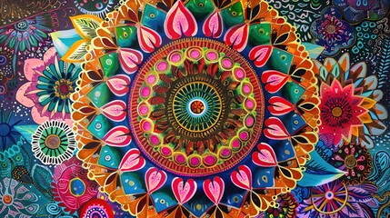 Obraz premium mandala pattern wallpaper