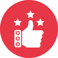 Job Satisfaction glyph circle icon