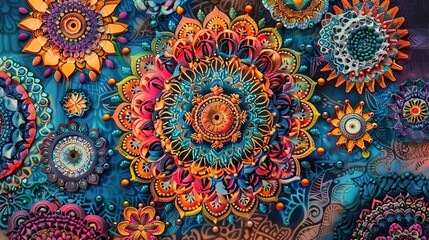 Obraz premium mandala pattern wallpaper