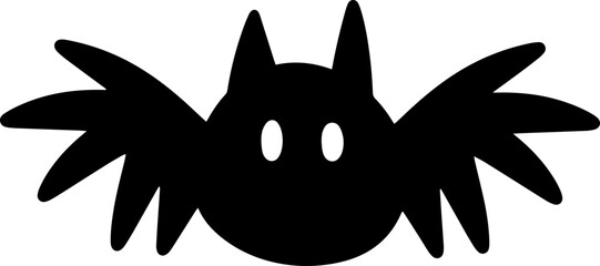 bat halloween doodle silhouette