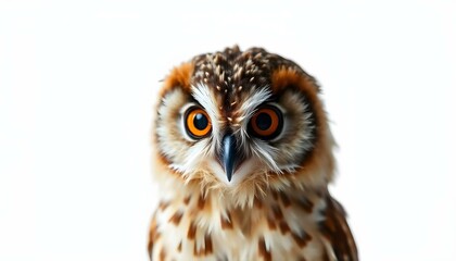 Obraz premium Owl face isolated on a white background