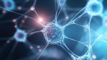 Fluorescence microscopy of cell membrane with intricate glycoprotein networks, vivid colors, and precise detail