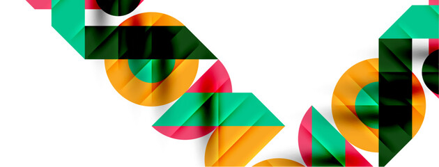 Round shapes, circles and lines minimal geometric background. Vector Illustration For Wallpaper, Banner, Background, Card, Book Illustration, landing page