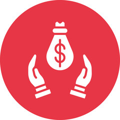 Loan glyph circle icon