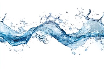 Twisted water splash isolated on white background , ai