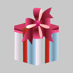 gift box with pink ribbon