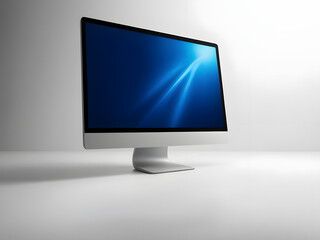 lcd desktop computer monitor flat screen display isolated on white background 
