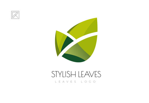 Stylish Leaves Logo Design