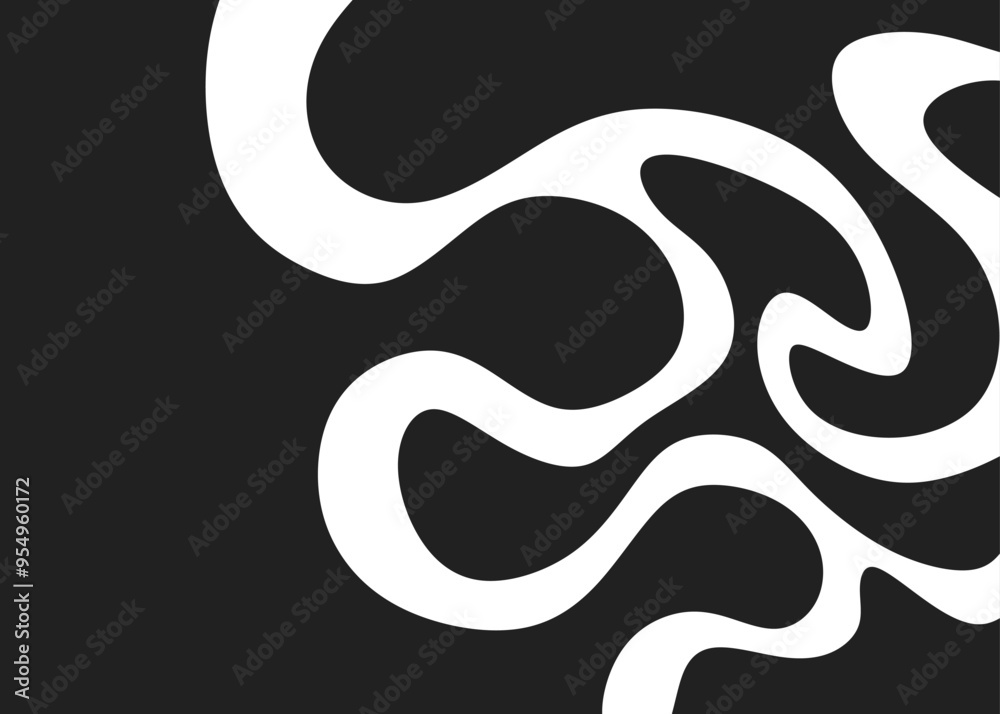 Poster abstract background with wavy lines pattern and with some copy space area
