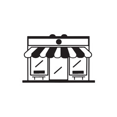 Store Shop Market Icon Vector Stock Vector isolated on white background.
