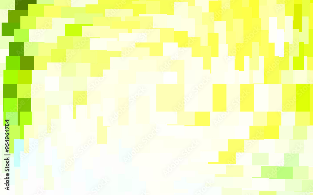 Wall mural light green, yellow vector texture in rectangular style.