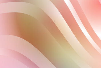 Light Pink, Green vector backdrop with bent lines.