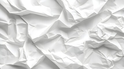 Fototapeta premium Abstract White Crumpled Paper Texture Background