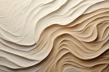 Abstract beige wavy texture with layered patterns