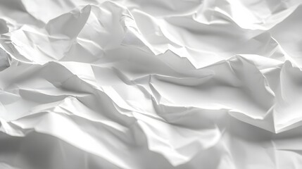 Obraz premium Abstract White Crumpled Paper Texture Background