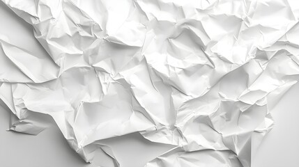 Obraz premium Abstract White Crumpled Paper Texture Background