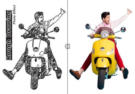 Rough Drawing Photo Effect