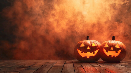 Background for Halloween with Pumpkin