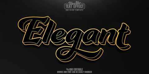 Gold editable text effect, customizable rich and wealth 3d font style