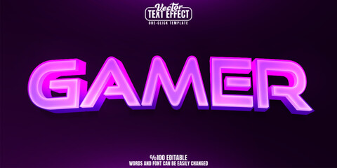 Gamer editable text effect, customizable gaming and controller 3d font style