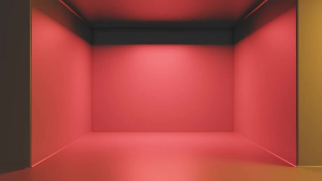 3d render of a liminal space industrial empty room