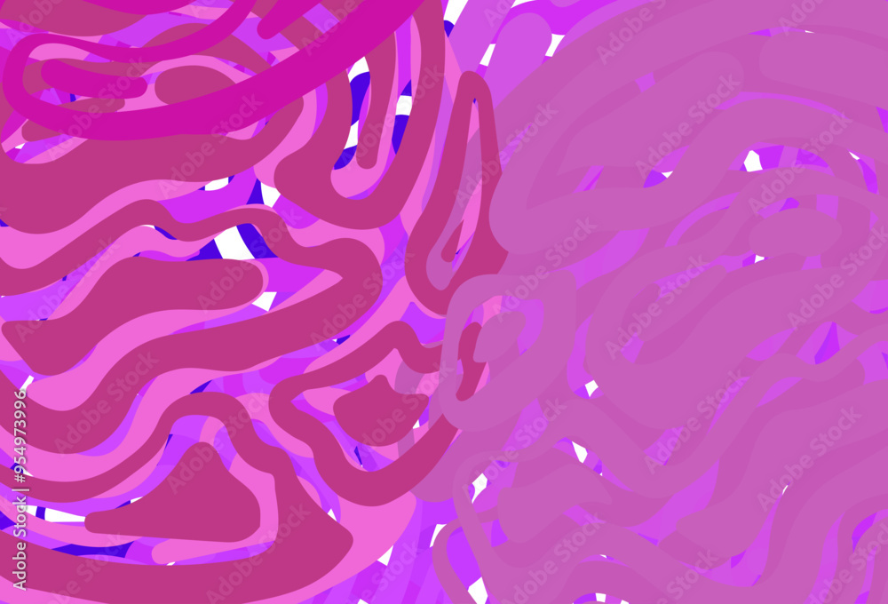 Canvas Prints light purple, pink vector layout with curved lines.