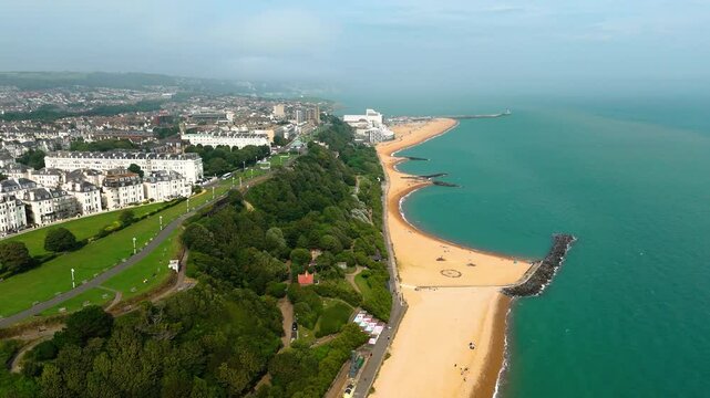 Aerial View of Folkestone, UK