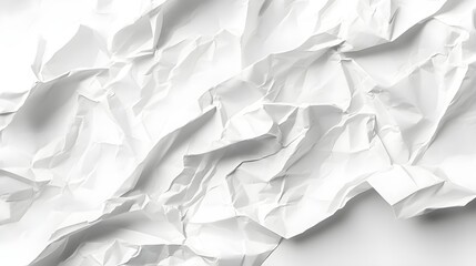 Fototapeta premium Crumpled White Paper Texture Background