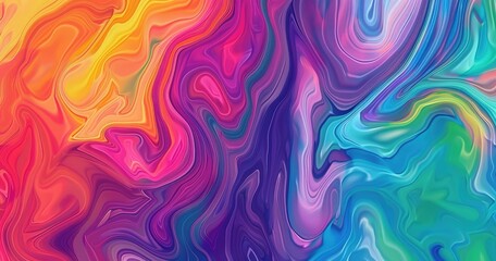 Fototapeta premium A vibrant abstract swirl of colors, blending together in a fluid, dynamic pattern.