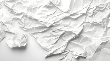 Obraz premium Crumpled White Paper Texture Background