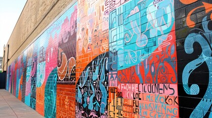 Obraz premium Vibrant Street Art Mural