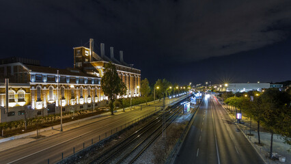 19th century power plant turned into Electricity Museum timelapse hyperlapse in Lisbon, Portugal.