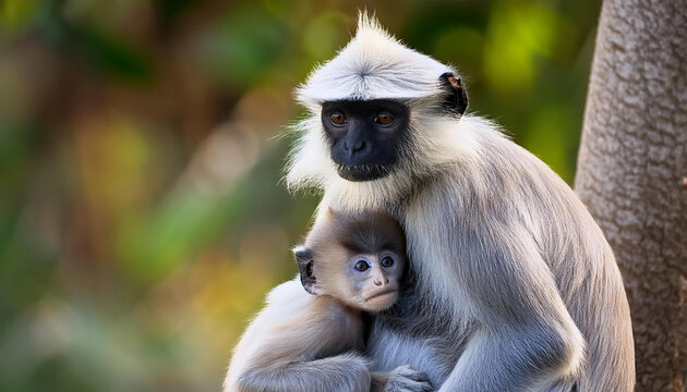 Charming Baby Langur Monkey