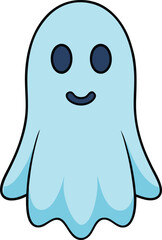 A ghost cartoon vector for Halloween