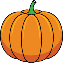 A pumpkin cartoon vector for Halloween