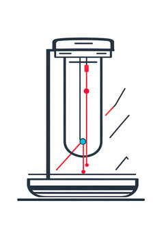 test tube experiment minimalist style clip art preview