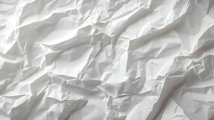 Fototapeta premium Crumpled White Paper Texture Background