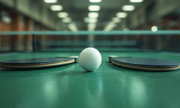 a ping pong ball and two bets